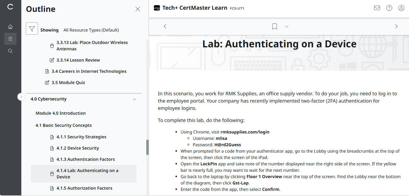 CertMaster Learn Tech+ (V6)  - FC0-U71  (2 Months)