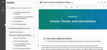 CompTIA A+ Core 1 & 2 CertMaster Perform  (V15)