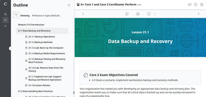 CompTIA A+ Core 1 & 2 CertMaster Perform  (V15)