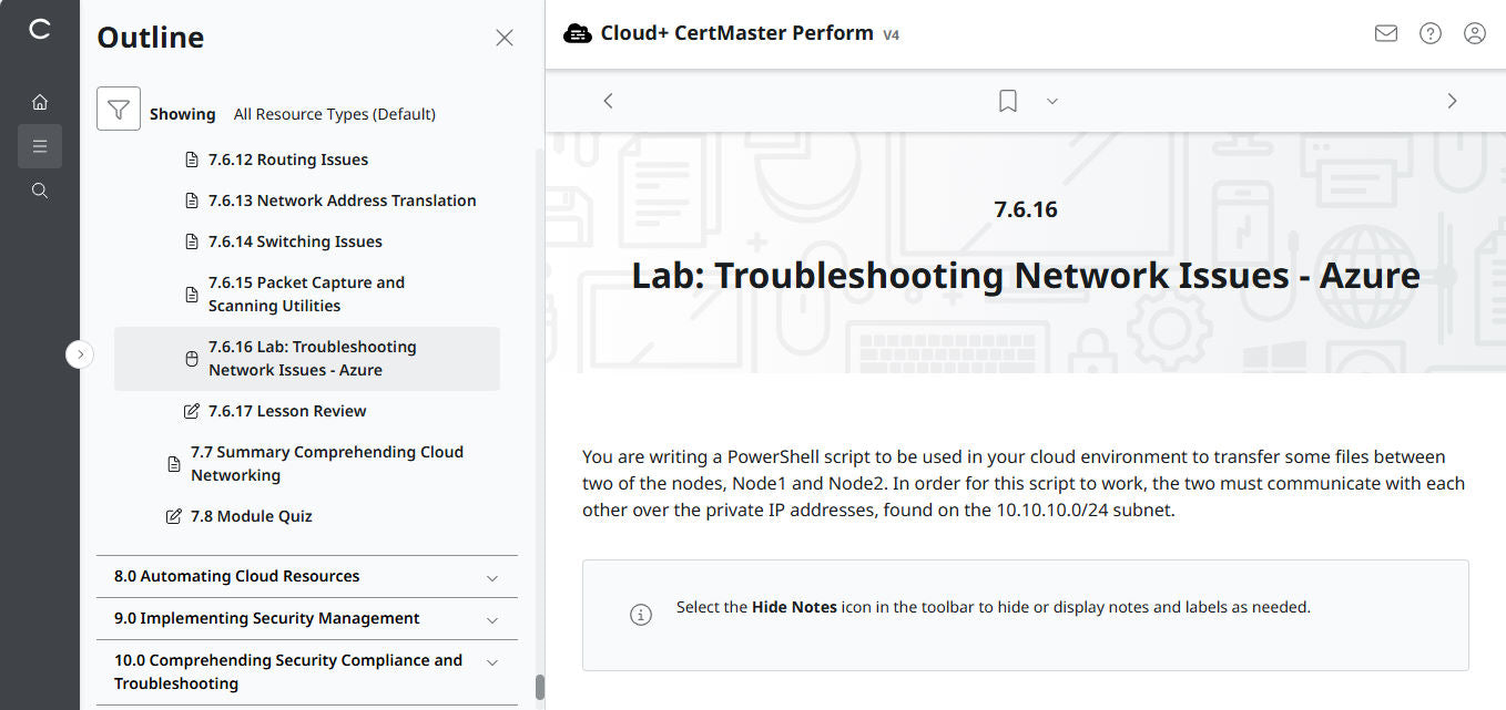 CompTIA Cloud+ CertMaster Perform (CV0-004)